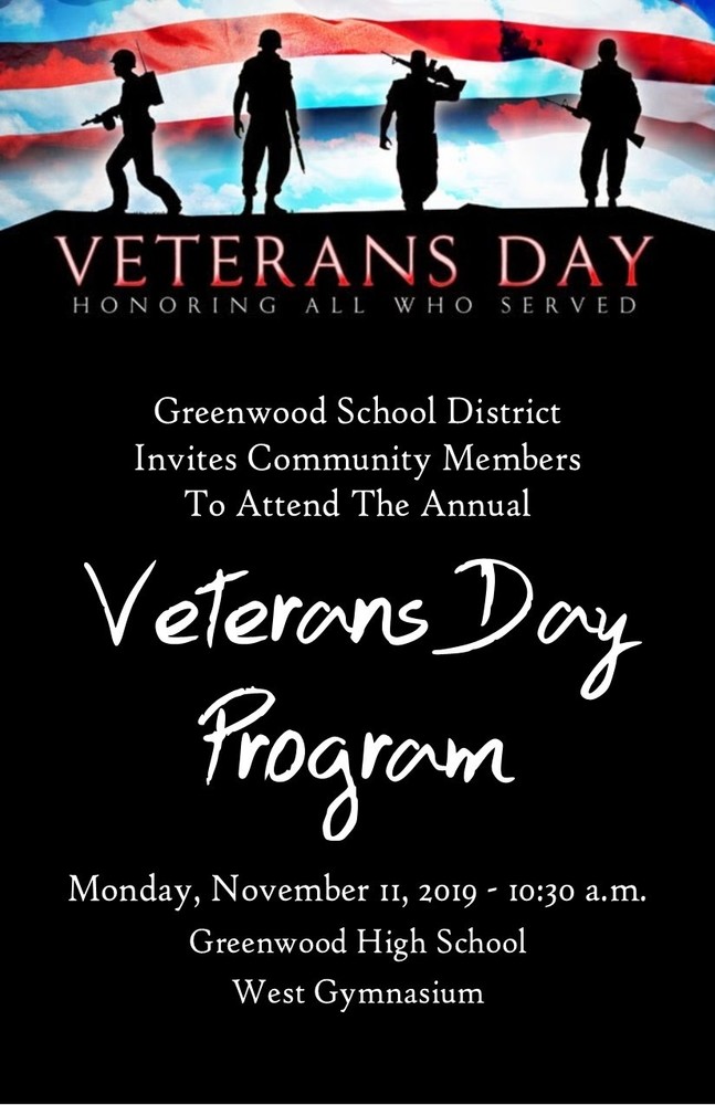 Veteran's Day Program | SCHOOL DISTRICT OF GREENWOOD