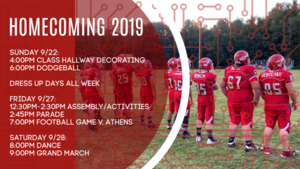 Homecoming Week - 2019 Information