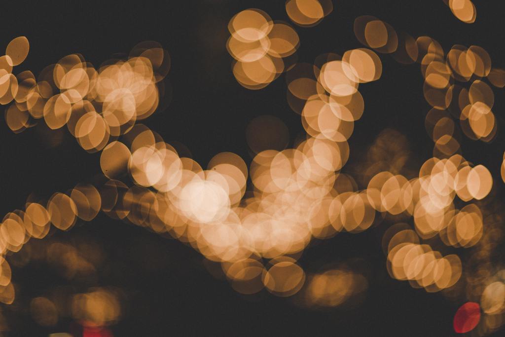 blurred strings of lights