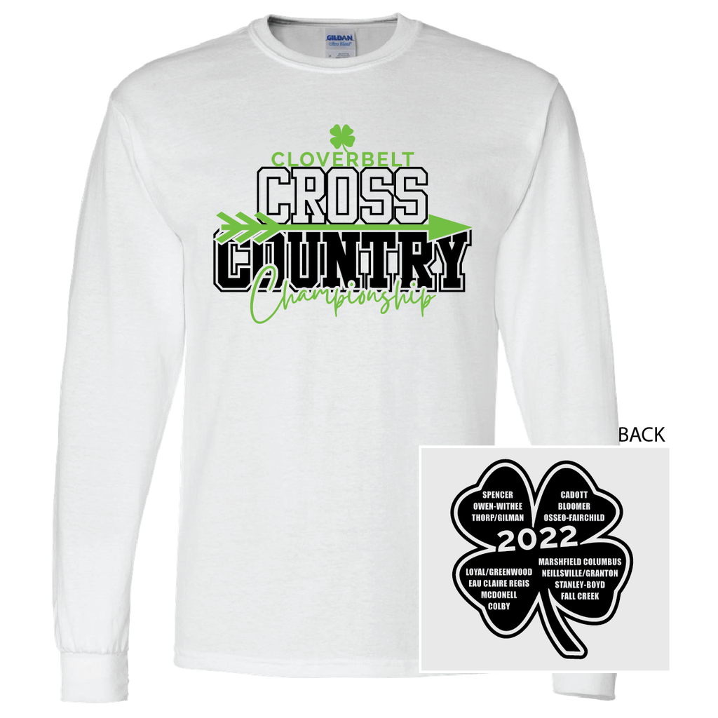 white cross country t-shirt 