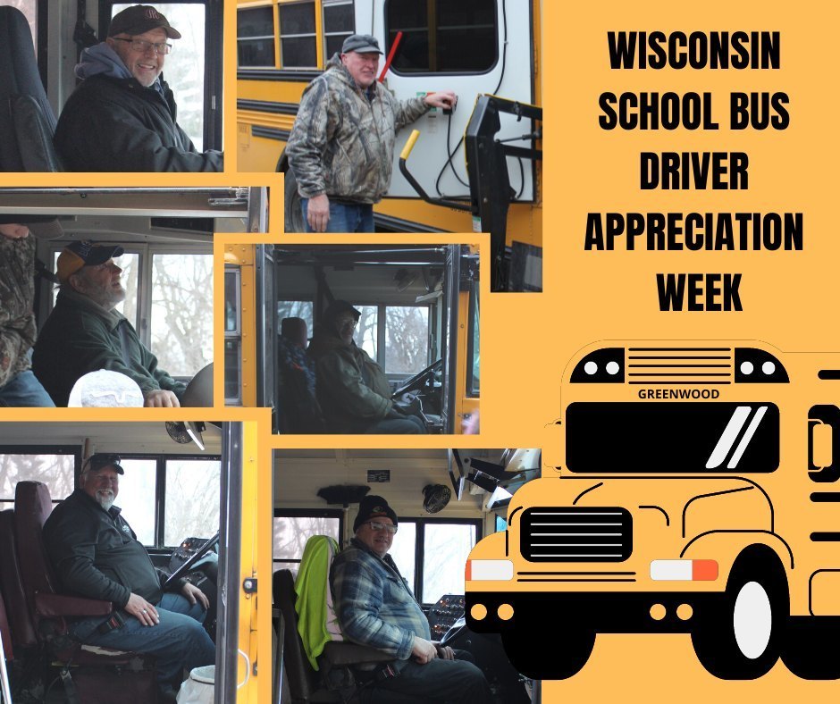 school bus apprecitaion week shows six bus drivers 